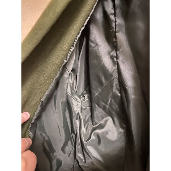 Vintage Outback Red 80s Cropped Blazer Olive Double Breasted 100% Silk Size 10 - Picture 7 of 16